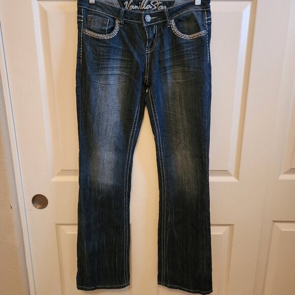 Vanilla Star women's juniors Blue Jeans Size 9 - Picture 1 of 6